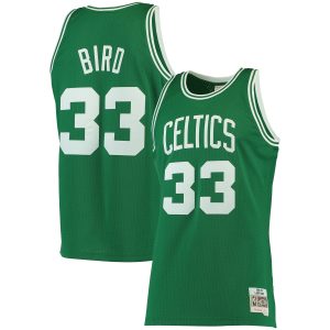Mitchell & Ness Larry Bird Boston Celtics Kelly Green 1985/86 Big & Tall Hardwood Elegant Classics Swingman Jersey