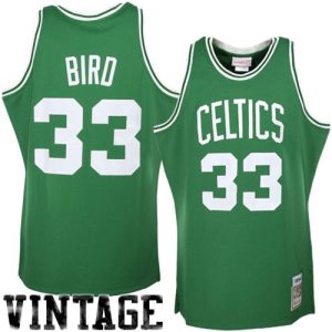 Mitchell & Ness Larry Bird Unique Boston Celtics Kelly Green 1985/86 Hardwood Classics Authentic Jersey