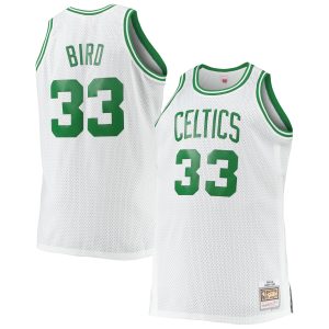 Mitchell & Ness Larry Bird Boston Celtics White Big & Tall 1985/86 Stylish Hardwood Classics Swingman Jersey