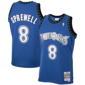Mitchell & Ness Latrell Sprewell Minnesota Timberwolves Blue 2003/04 Hardwood Classics Trendy Swingman Jersey