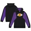 Mitchell & Ness Los Angeles Lakers Elegant Black Color Block 2.0 Fleece Pullover Hoodie