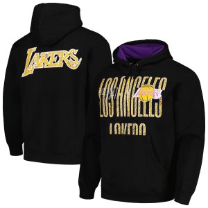 Mitchell & Ness Los Angeles Lakers Black Hardwood Classics OG Eye - catching 2.0 Pullover Hoodie