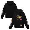 Mitchell & Gorgeous Ness Los Angeles Lakers Black Hardwood Classics Slap Sticker Pullover Hoodie