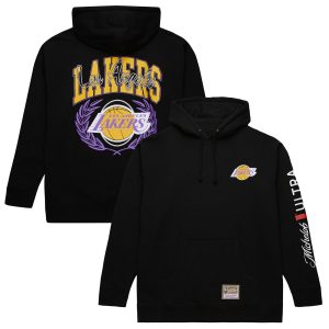 Mitchell & Ness Los Angeles Lakers Black NBA x Michelob Ultra Swish & Sip Pullover Chic Hoodie