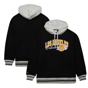 Mitchell Stylish & Ness Los Angeles Lakers Black Premium Fleece Pullover Sweatshirt