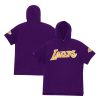 Mitchell & Ness Los Angeles Lakers Purple Elegant Game Day Short Sleeve Pullover Hoodie