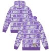 Mitchell & Ness Los Angeles Eye - catching Lakers Purple Hardwood Classics Teamwrap Pullover Hoodie