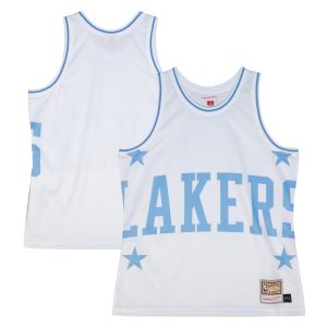 Mitchell & Ness Los Trendy Angeles Lakers White Hardwood Classics Blown Out Fashion Jersey