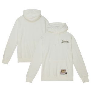 Mitchell & Ness Elegant Los Angeles Lakers White Pullover Hoodie