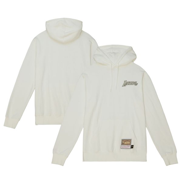 Mitchell & Ness Elegant Los Angeles Lakers White Pullover Hoodie