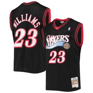 Mitchell & Elegant Ness Lou Williams Philadelphia 76ers Black 2005/06 Hardwood Classics Swingman Jersey