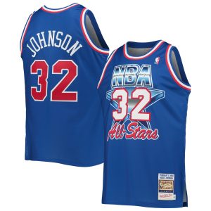Mitchell & Ness Magic Johnson Western Conference Royal Hardwood Classics 1992 NBA All Star Game Unique Authentic Jersey