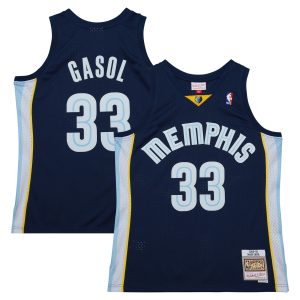 Mitchell & Ness Gorgeous Marc Gasol Memphis Grizzlies Navy 2008/09 Hardwood Classics Swingman Throwback Jersey