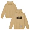 Mitchell Eye - catching & Ness Miami Heat Khaki Hardwood Classics Pullover Hoodie