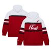 Mitchell & Ness Miami Heat Stylish Red/White Head Coach Pullover Hoodie