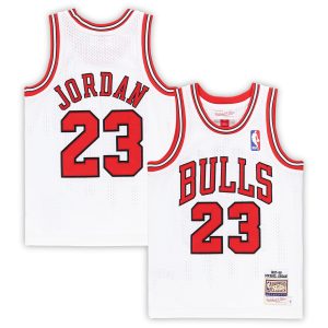 Mitchell & Elegant Ness Michael Jordan Chicago Bulls Preschool White 1997/98 Hardwood Classics Authentic Jersey