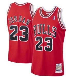 Mitchell & Elegant Ness Michael Jordan Chicago Bulls Scarlet 1997/98 Hardwood Classics Authentic Jersey