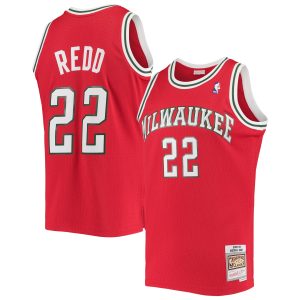 Mitchell & Ness Michael Redd Milwaukee Trendy Bucks Red 2008/09 Hardwood Classics Swingman Jersey