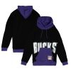 Mitchell Chic & Ness Milwaukee Bucks Black Hardwood Classics Big Face 5.0 Pullover Hoodie