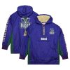 Mitchell & Ness Milwaukee Bucks Team OG Premium 2.0 Vintage Logo Anorak Windbreaker Quarter Zip Jacket