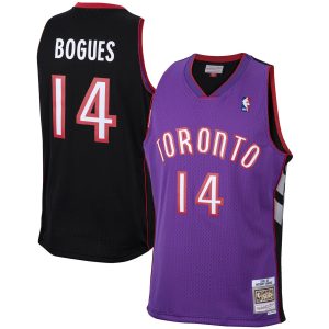 Mitchell & Ness Muggsy Bogues Toronto Raptors Purple 1999/00 Hardwood Classics Swingman Jersey Gorgeous