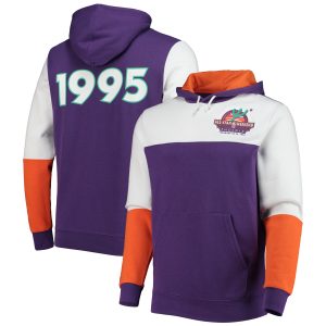 Mitchell Chic & Ness NBA Purple Hardwood Classics 1995 All Star Game Colorblock Fusion Pullover Hoodie