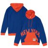 Mitchell & Ness New York Knicks Blue Hardwood Classics Big Face 5.0 Elegant Pullover Hoodie