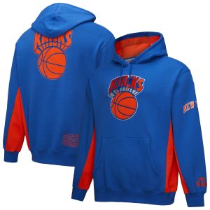 Mitchell & Ness New York Knicks Blue Hardwood Classics Team Origins Fleece Pullover Hoodie Premium