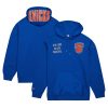 Mitchell & Ness New York Knicks Blue Team OG 2.0 Vintage Logo Stylish Fleece Pullover Hoodie