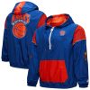 Mitchell & Ness New York Knicks Unisex Blue Hardwood Classics Team OG 3.0 Anorak Unique Half Zip Windbreaker Jacket