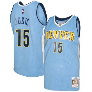 Mitchell & Ness Nikola Jokic Denver Nuggets Light Trendy Blue 2016/17 Swingman Jersey