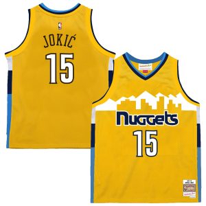 Mitchell & Ness Nikola Jokic Denver Nuggets Yellow 2017 18 Swingman Jersey Stylish