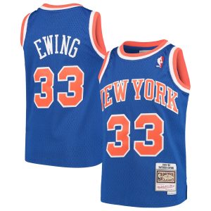 Mitchell & Ness Patrick Ewing New Stylish York Knicks Youth Blue Hardwood Classics Swingman Throwback Jersey