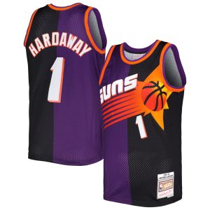 Mitchell & Ness Penny Hardaway Eye - catching Phoenix Suns Purple/Black Hardwood Classics 1999/00 Split Swingman Jersey