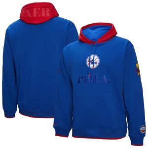 Mitchell & Ness Philadelphia 76ers Royal Hardwood Classics Team OG 3.0 Pullover Hoodie Trendy