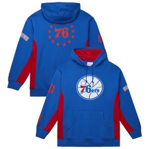 Mitchell & Ness Philadelphia 76ers Royal Hardwood Fabulous Classics Team Origins Fleece Pullover Hoodie