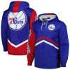 Mitchell & Ness Philadelphia 76ers Royal Undeniable Full Zip Windbreaker Gorgeous Jacket