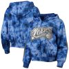 Mitchell & Gorgeous Ness Philadelphia 76ers Women's Royal Galaxy Sublimated Windbreaker Pullover Full Zip Hoodie