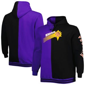 Mitchell & Ness Phoenix Suns Purple/Black Big Stylish & Tall Hardwood Classics Split Pullover Hoodie