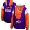 Mitchell & Ness Phoenix Suns Trendy Purple/Orange Hardwood Classics Highlight Reel Windbreaker Half Zip Hoodie Jacket