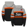 Mitchell & Ness Phoenix Suns Youth Black/Heather Gray Hardwood Classics Head Coach Elegant Pullover Hoodie