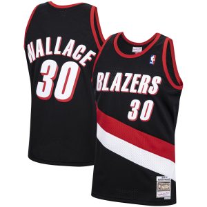 Mitchell Trendy & Ness Rasheed Wallace Portland Trail Blazers Black 1999/00 Hardwood Classics Swingman Jersey