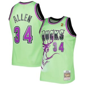 Mitchell & Ness Ray Allen Milwaukee Bucks Green 1996 97 Chic Hardwood Classics Reload 3.0 Swingman Jersey
