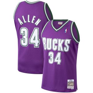Mitchell & Ness Ray Allen Milwaukee Bucks Purple 2000/01 Hardwood Classics Swingman Gorgeous Jersey