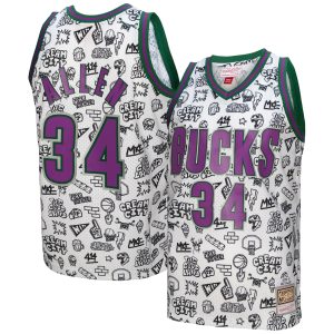 Mitchell & Ness Ray Allen Milwaukee Bucks White 2000/01 Swingman Jersey Fabulous