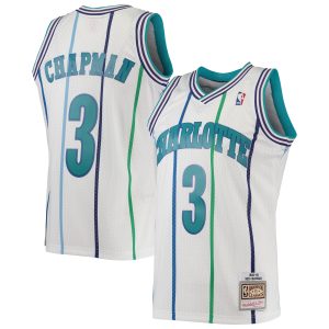 Mitchell & Ness Rex Chapman Charlotte Hornets Unique White 1988/89 Hardwood Classics Swingman Jersey