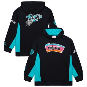 Mitchell & Ness San Antonio Spurs Black Hardwood Classics Team Chic Origins Fleece Pullover Hoodie