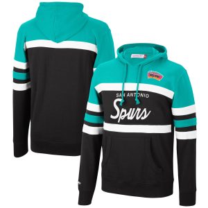 Mitchell & Ness San Antonio Spurs Teal/Black Head Fabulous Coach Pullover Hoodie