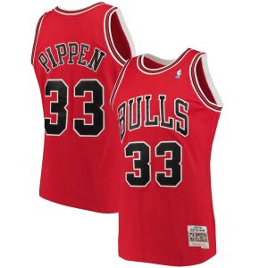 Mitchell & Ness Scottie Pippen Chicago Eye - catching Bulls Red 1997/98 Big & Tall Hardwood Classics Swingman Jersey