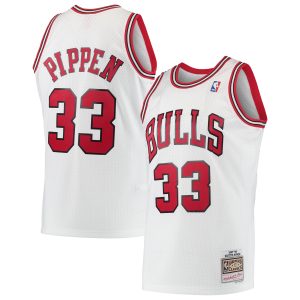Mitchell & Gorgeous Ness Scottie Pippen Chicago Bulls White Hardwood Classics Swingman Jersey
